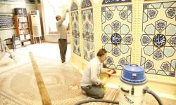 غبارروبی نمازخانه سازمان به مناسبت فرارسیدن ماه رمضان