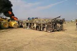 آغاز شناسایی اجساد حادثه تصادف اتوبوس نطنز